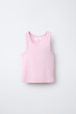 ZARA ТОП В РУБЧИК, РОЗОВЫЙ