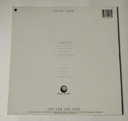 Винтажная виниловая пластинка LP Elton John Too Low For Zero (Canada 1983)