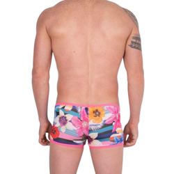 Мужские трусы боксеры розовые с разноцветным принтом Cosmos Colors FR30_PBW