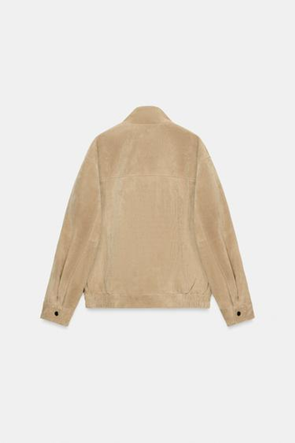 100% замша, кожа, пиджак с воротником-стойкой -ZARA