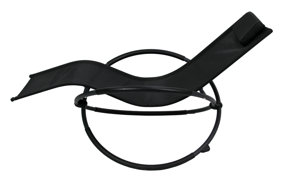 Лежак Концепт арт.WR-C010, текстилен (черный) "Garden story"