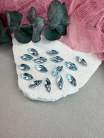 Наветт Navette 15*7 мм, Aquamarine