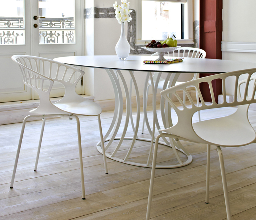 Кресло пластиковое Papatya Tiara, белый