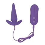 Анальный вибростимулятор Tower с выносным пультом (10 режимов ) (Цвет: фиолетовый)