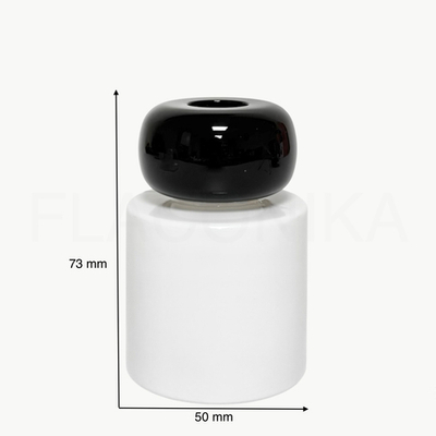 Комплект: Флакон для диффузора 50 мл белый цилиндр с черной крышкой Эллипс