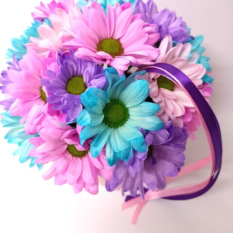 Стаканчик с хризантемой "Радужный"