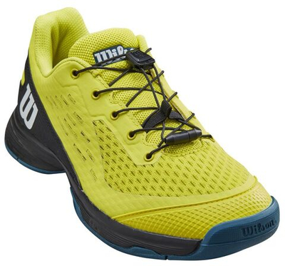 детские Кроссовки теннисные Wilson Rush Pro 4.0 QL Jr - sulphur spring/black/blue coral