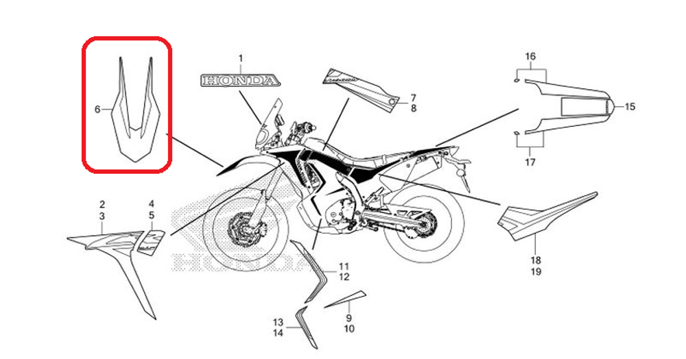 86611-KZZ-U00ZB. STRIPE, FR. FENDER *TYPE1*
