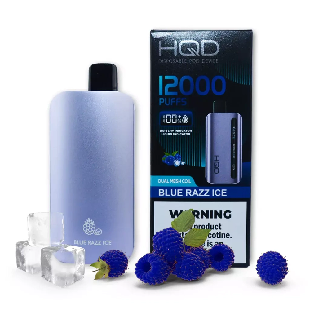 HQD GLAZE 12000 - Blue Razz Ice (5% nic)