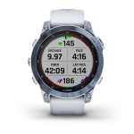 Умные часы Garmin Fenix 7 Sapphire Solar Титан Mineral Blue DLC с ремешком из белого камня 47 мм