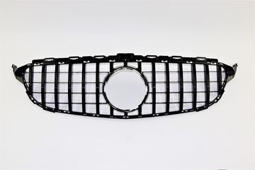Решетка радиатора V.1 глянцево - черный для Mercedes C class W205 2015-2017