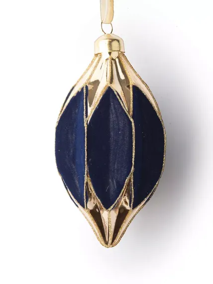 Винтажная стеклянная олива Медичи h-11 см., 1 шт., Karlsbach (132400)