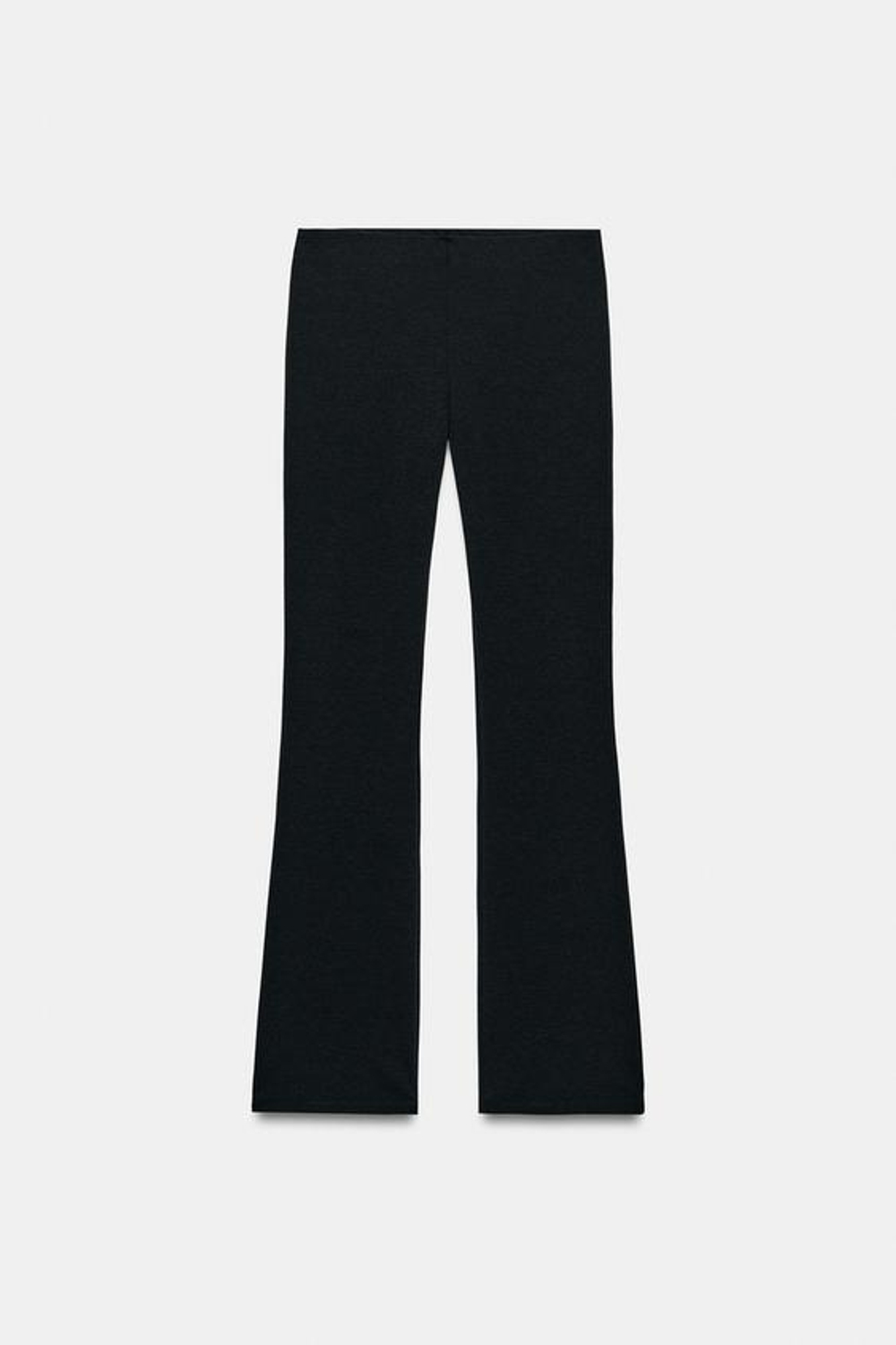 ZARA БРЮКИ FLARE ИЗ ИНТЕРЛОКА, ЧЕРНЫЙ