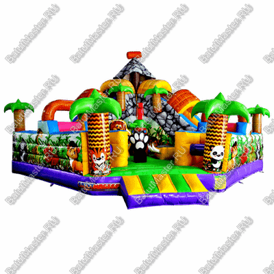 Надувной батут "В гостях у зебры"