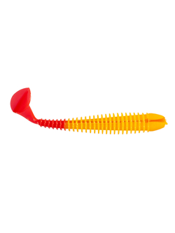 Приманка ZUB-SWING 99мм(4")-4шт, (цвет 011) желтое тело-красный хвост