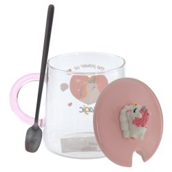 GAEM Кружка с крышкой и ложкой, 400 мл, L12,5 W9 H12 см, 4в.