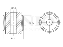 Сайлентблок заднего нижнего рычага UNIO RMP-20493