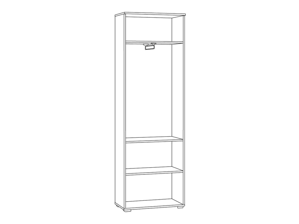 Октава Шкаф для одежды 13.338 Белый шагрень/Дуб Вотан