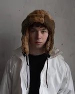 Шапка-ушанка Fuzzz Patchwork Flaps Светло-Коричневая