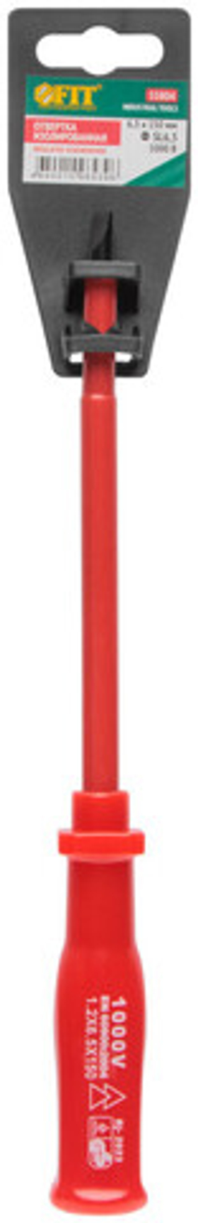 Отвертка изолированная 1000 В, crv сталь, пластиковая ручка 6,5х150 мм sl 55804 FIT