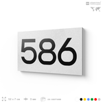Номер на дверь 586, табличка на дверь для офиса, квартиры, кабинета, аудитории, склада, белая 120х70 мм, Айдентика Технолоджи
