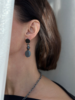 HMG 1296 Gray Серьги арт.0890