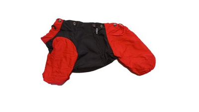 Комбинезон, утепленный байкой 27 девочка (обхват груди 55 - 61) черный - красный