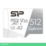 Карта памяти Silicon-Power microSDXC 512Gb Superior + adapter (SP512GBSTXDA2V20SP)