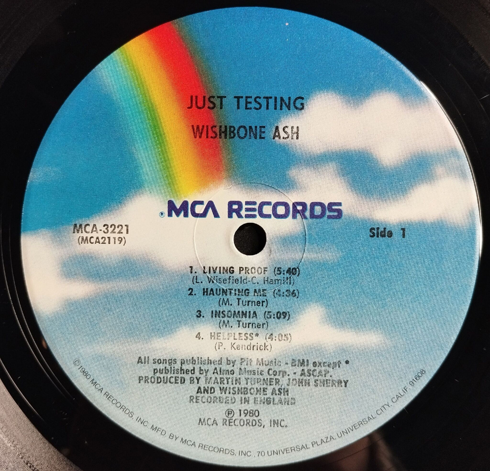 Винтажная виниловая пластинка LP Wishbone Ash Just Testing (USA 1980)