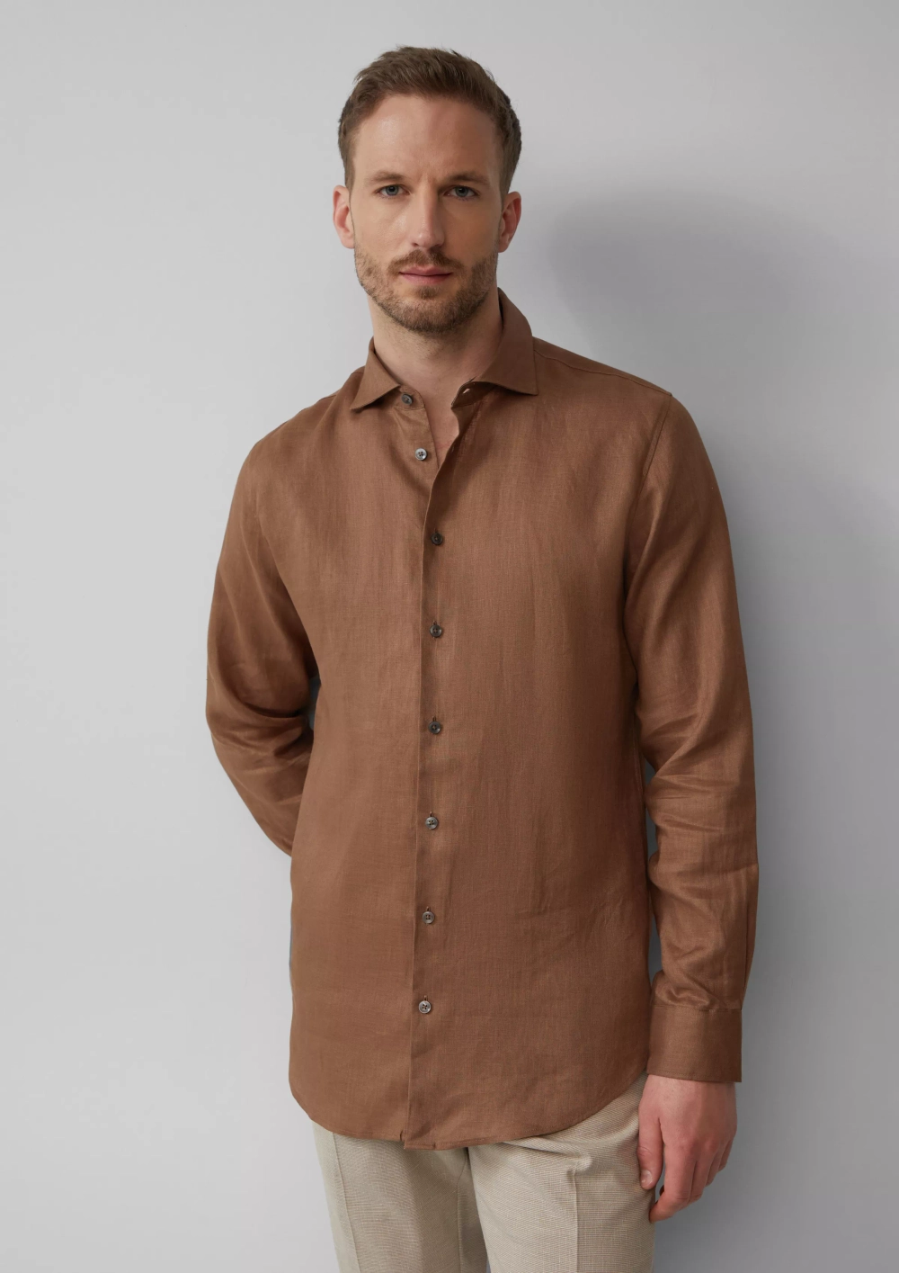Классическая льняная рубашка s.Oliver Black Label
