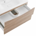 Тумба с раковиной Belbagno MARINO 80 2C-SO/BB800/450-LV-MR-PR Rovere Bianco