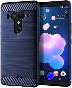 Чехол для HTC U12 Plus (Exodus 1) цвет Blue (синий), серия Carbon от Caseport