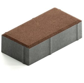 Брусчатка Steingot Практик 60 из серого цемента с частичным прокрасом прямоугольник коричневая 200х100х60 мм