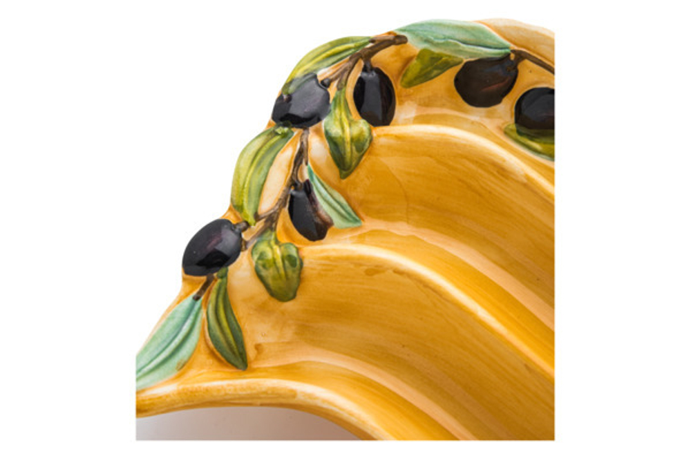 Блюдо для оливок 19х14см Edelweiss Оливки желтое