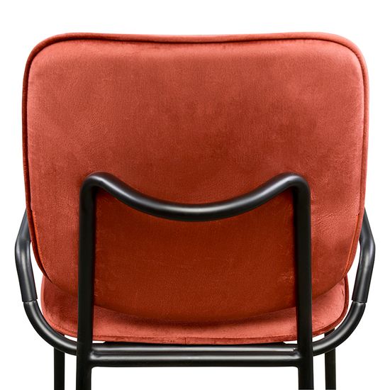 Стул ror, double frame, велюр, черный/темно-красный