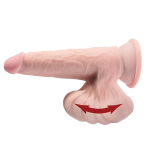 Телесный фаллоимитатор-реалистик 17,8см на присоске с подвижной мошонкой PipeDream King Cock Plus 7 Triple Density Dildo with Swinging Balls 5730-21