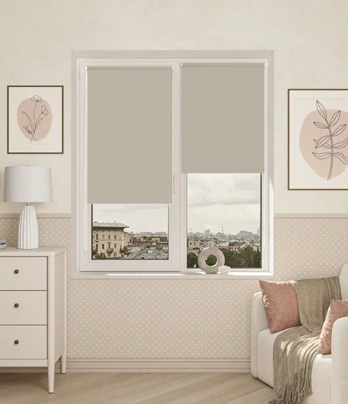 Рулонные шторы блэкаут Болид Серый