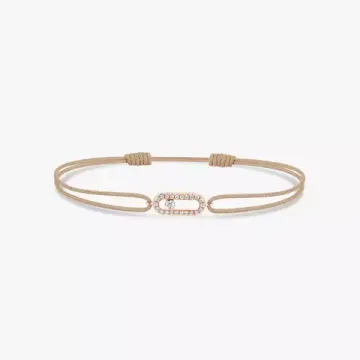 Messika Move Uno beige cord bracelet