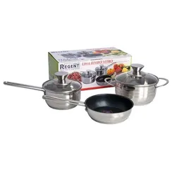 Набор Linea BIMBO vitro 5 предметов: ковш 0.7 л, кастрюля 1 л, сковорода d=14x4 см