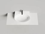Раковина Salini ALDA WALL 02 140312G 58 из искусственного камня S-Sense, белая глянцевая