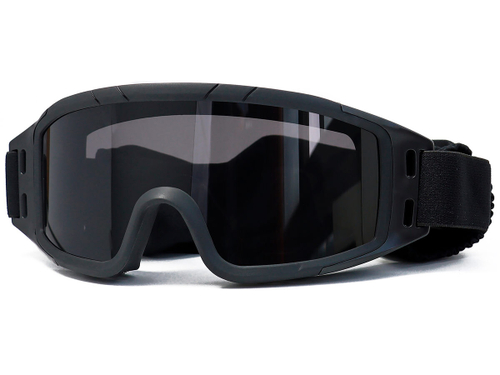 Маска стрелковая ShotTime Puma, защитная, чёрная, линза серая