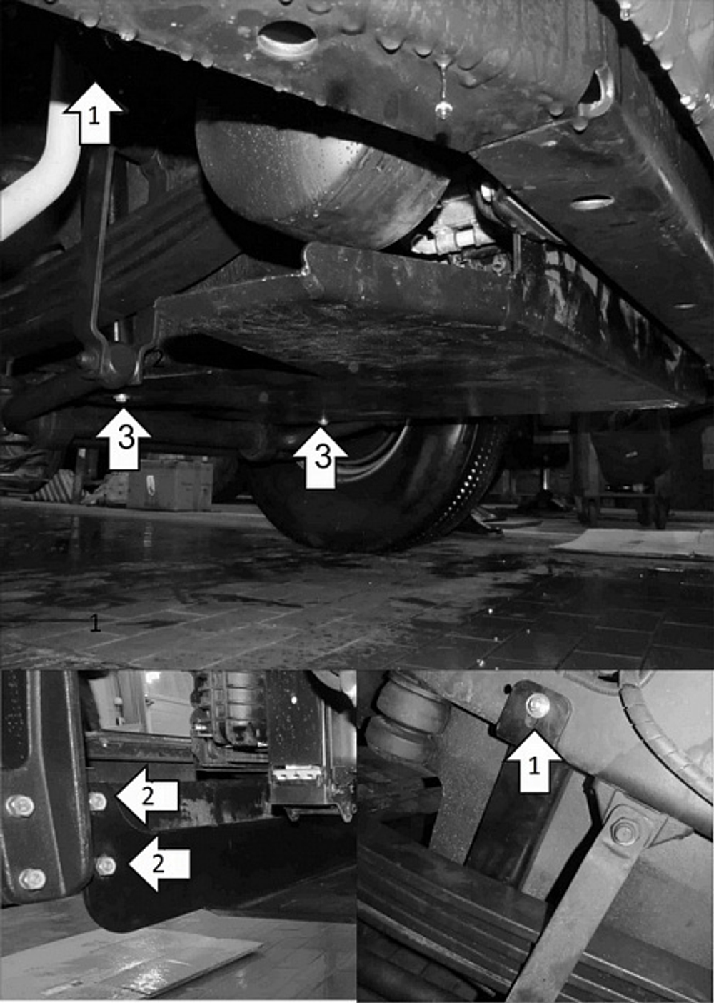 Защита картера Двигателя. 4 мм, Сталь. для Kamaz 65806 2015-2022, Kamaz 65206 2015-2022, Kamaz 5490 2014-2022 MOTODOR.27711