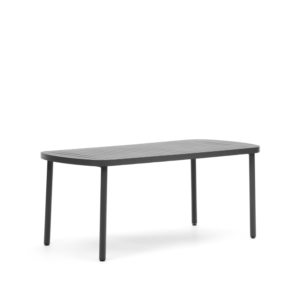 Уличный алюминиевый стол La Forma (ex Julia Grup) Joncols с серой отделкой 180 x 90 см