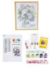 Aлмазная мозаика Букет с пионами и травами в сиреневых тонах