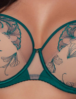 Полумягкий бюстгальтер с вышивкой Ava RAFIA 2087 PU emerald