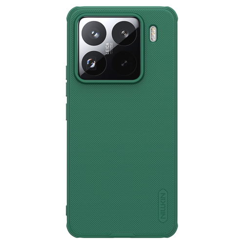 Чехол зеленого цвета (Dark Green) от Nillkin c поддержкой зарядки MagSafe для Xiaomi 15 Pro, серия Super Frosted Shield Pro Magnetic Case