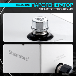 Парогенератор для хамама и турецкой бани Steamtec TOLO-45-KEY, 4.5 кВт (стандартный модуль управления)