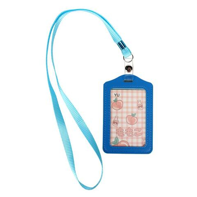 Бейдж кожаный со шнурком, С-40152