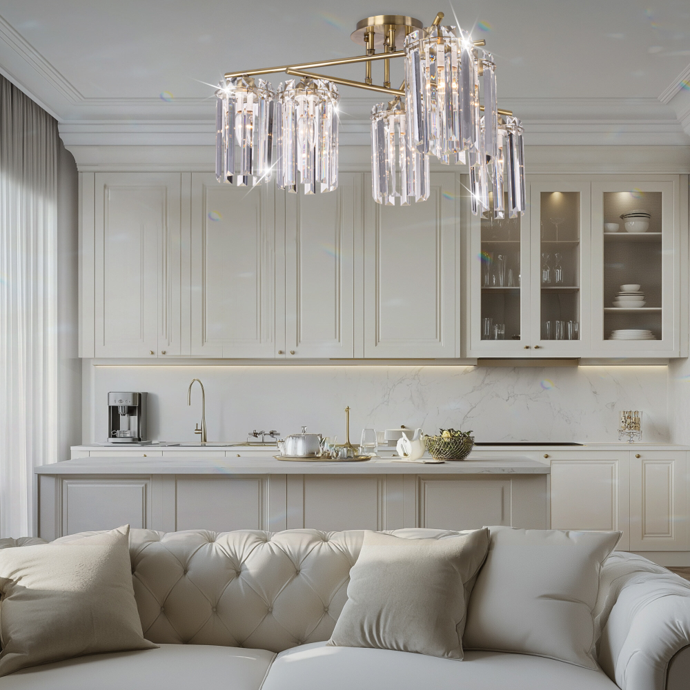 Citilux AXIS CL313263 Люстра хрустальная потолочная Бронза