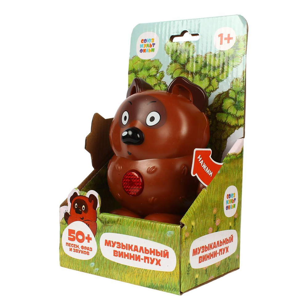 Винни-пух Музыкальный "Союзмультфильм" 50песен, фраз, звуков. свет.коробкабат. HT1144-R (Умка)
